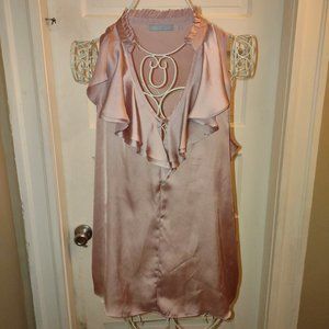 Violet & Claire Blush pink satin sleeveless Top